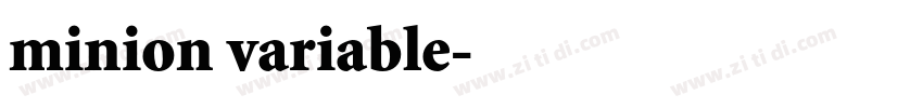 minion variable字体转换